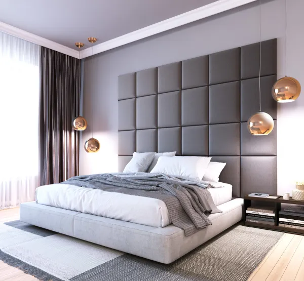 Eltap Čalúnený panel QUADRATTA 50x40 sivý