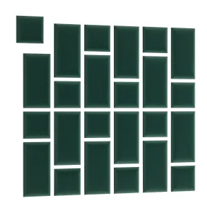 Eltap Čalúnený panel QUADRATTA 60x30 zelený