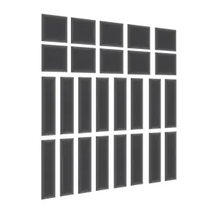 Eltap Čalúnený panel QUADRATTA 30x30 čierny