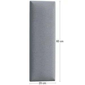Eltap Čalúnený panel QUADRATTA 60x20 sivý