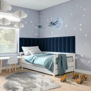 Eltap Čalúnený panel QUADRATTA 60x20 tmavomodrý