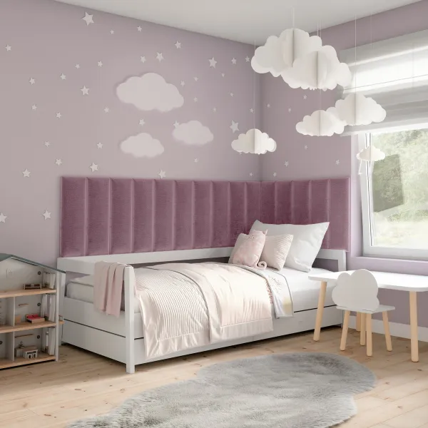 Eltap Čalúnený panel QUADRATTA 60x20 ružový