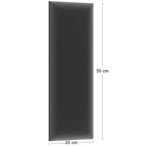 Eltap Čalúnený panel QUADRATTA 50x20 čierny