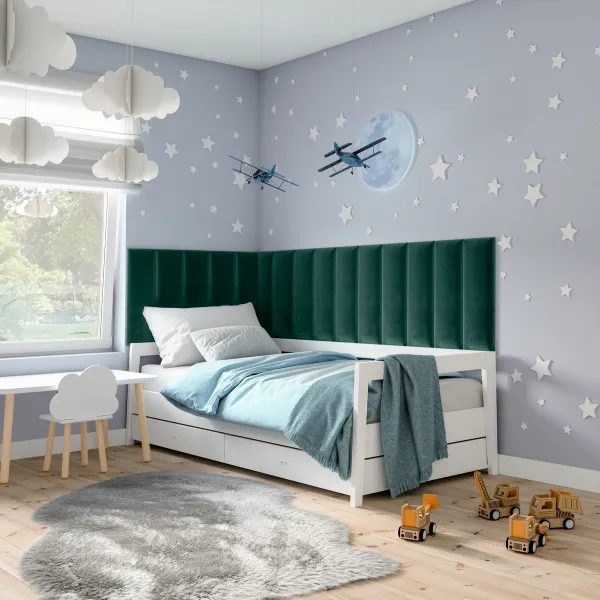 Eltap Čalúnený panel QUADRATTA 60x20 zelený