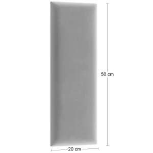 Eltap Čalúnený panel QUADRATTA 50x20 sivý