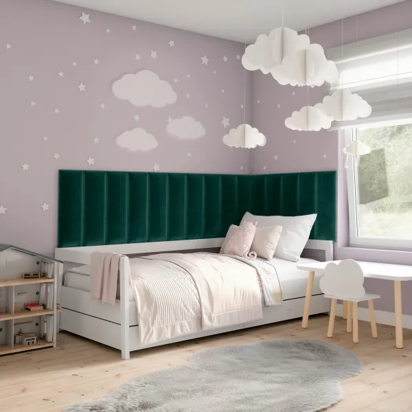 Eltap Čalúnený panel QUADRATTA 60x20 zelený