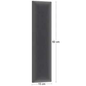 Eltap Čalúnený panel QUADRATTA 60x15 tmavosivý