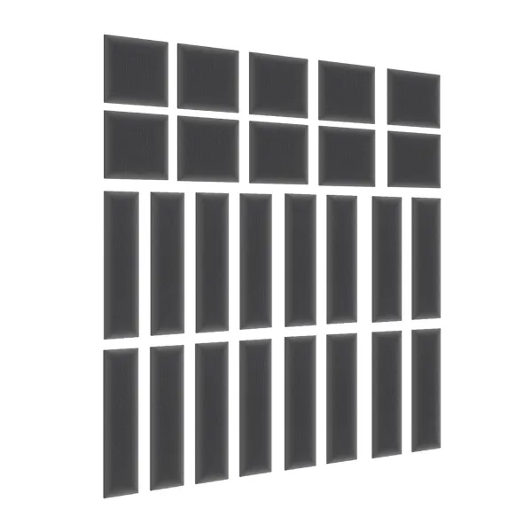 Eltap Čalúnený panel QUADRATTA 60x15 tmavosivý