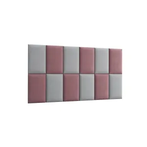 Eltap Čalúnený panel SET QUADRATTA 180x100 ružový, sivý