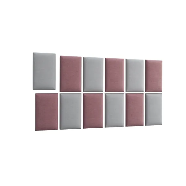 Eltap Čalúnený panel SET QUADRATTA 180x100 ružový, sivý