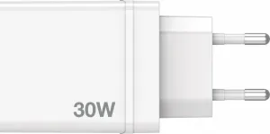 VERBATIM Univerzální adaptér CHR-30EU2, 30W, 1x USB-C, 3x USB bílá