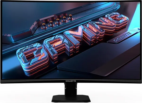 GIGABYTE LCD - 27" Gaming monitor GS27QCA, Prohnutý VA 1500R, 2560x1440 QHD, 180Hz, 5000:1, 250cd/m2, 1ms, 2xHDMI, 1xDP