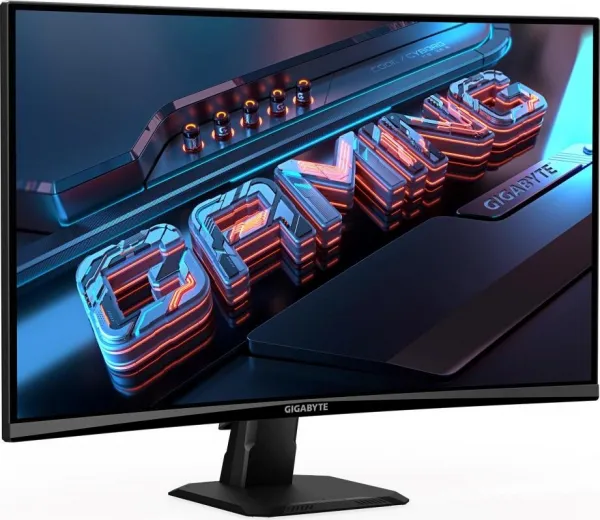 GIGABYTE LCD - 27" Gaming monitor GS27QCA, Prohnutý VA 1500R, 2560x1440 QHD, 180Hz, 5000:1, 250cd/m2, 1ms, 2xHDMI, 1xDP