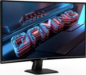 GIGABYTE LCD - 27" Gaming monitor GS27QCA, Prohnutý VA 1500R, 2560x1440 QHD, 180Hz, 5000:1, 250cd/m2, 1ms, 2xHDMI, 1xDP
