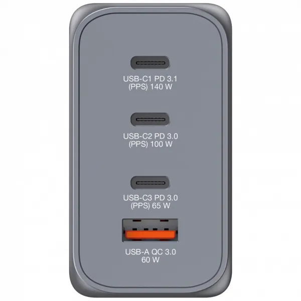VERBATIM GaN Nabíječka do sítě GNC-240, 240W, 3x USB-C, 1x USB