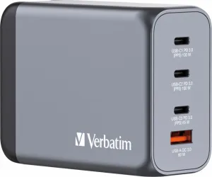 VERBATIM GaN Nabíječka do sítě GNC-200, 200W, 3x USB-C, 1x USB