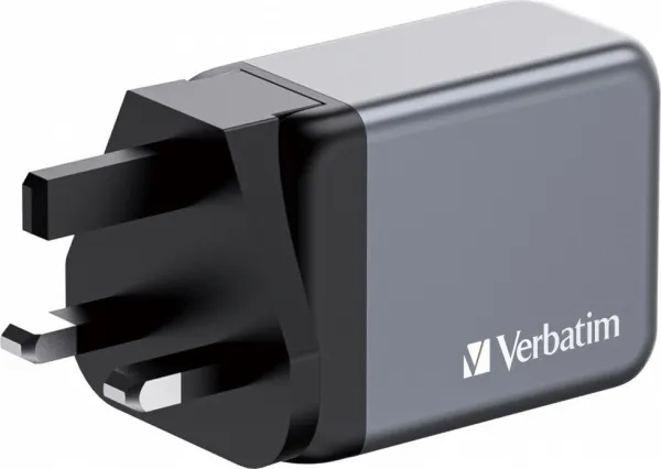 VERBATIM GaN Nabíječka do sítě GNC-65, 65W, 2x USB-C, 1x USB
