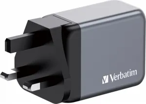 VERBATIM GaN Nabíječka do sítě GNC-65, 65W, 2x USB-C, 1x USB