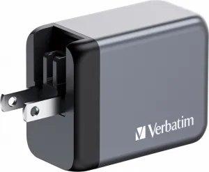 VERBATIM GaN Nabíječka do sítě GNC-65, 65W, 2x USB-C, 1x USB