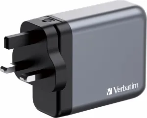 VERBATIM GaN Nabíječka do sítě GNC-140, 140W, 3x USB-C, 1x USB