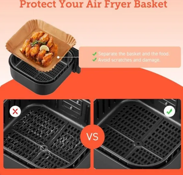 Cosori Papírové formy pro horkovzdušné fritézy 100ks (20cm - 4.5-6L)