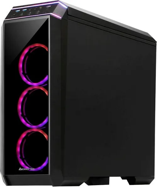 CHIEFTEC skříň STALLION II, ATX, 1x USB-C 3.2, 2x USB 3.1, 1x USB 2.0, 4x 120mm RGB Fan, černá