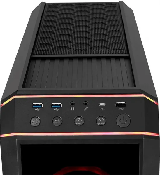 CHIEFTEC skříň STALLION II, ATX, 1x USB-C 3.2, 2x USB 3.1, 1x USB 2.0, 4x 120mm RGB Fan, černá