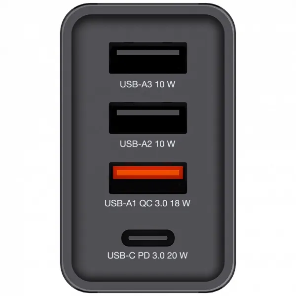 VERBATIM Univerzální adaptér CHR-30EU2, 30W, 1x USB-C, 3x USB černá