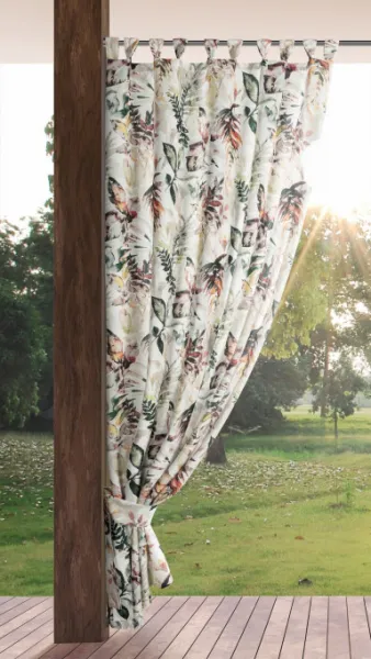 Hotový záhradný záves GARDEN 2 biely - na priechodkách