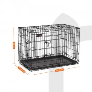 SONGMICS Přepravní klec pro zvířata OUSTRIA 92,5 cm černá