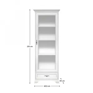 Vitrína, alpská biela, KENTAK REG1W1S