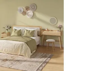 VASAGLE Toaletný stolík so zrkadlom BOHO 3 zásuvky