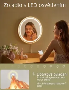 VASAGLE Toaletný stolík so zrkadlom BOHO 3 zásuvky