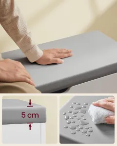 SONGMICS Botník se sedákem Vasagle Roudy bílý/šedý