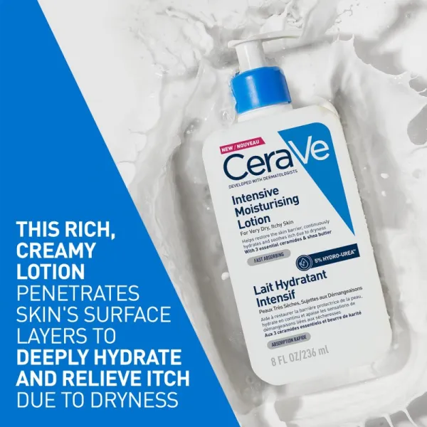CeraVe Moisturizers Intensive Moisturizing Lotion hydratačné mlieko pre suchú pokožku so sklonom k svrbeniu 236 ml