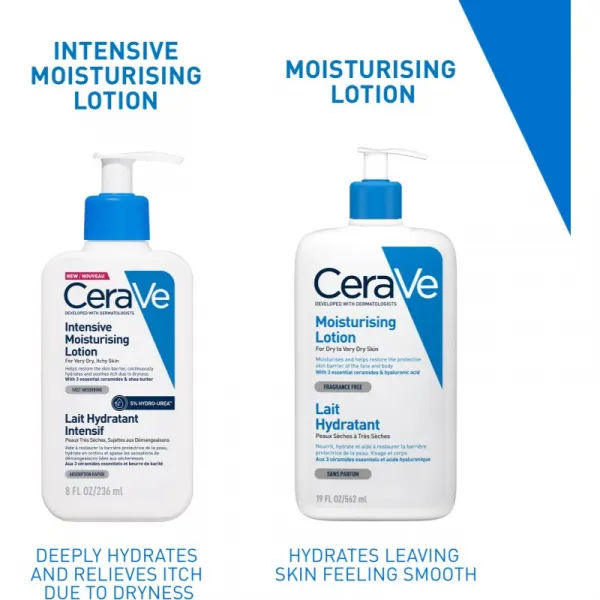 CeraVe Moisturizers Intensive Moisturizing Lotion hydratačné mlieko pre suchú pokožku so sklonom k svrbeniu 236 ml