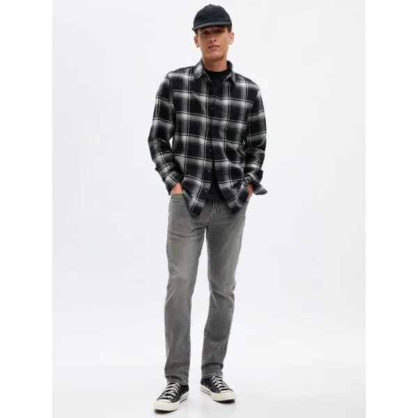 GAP V-SLIM Pánske džínsy, tmavo sivá, veľkosť