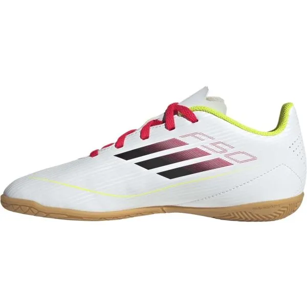 adidas F50 CLUB IN J Detská halová obuv, biela, veľkosť