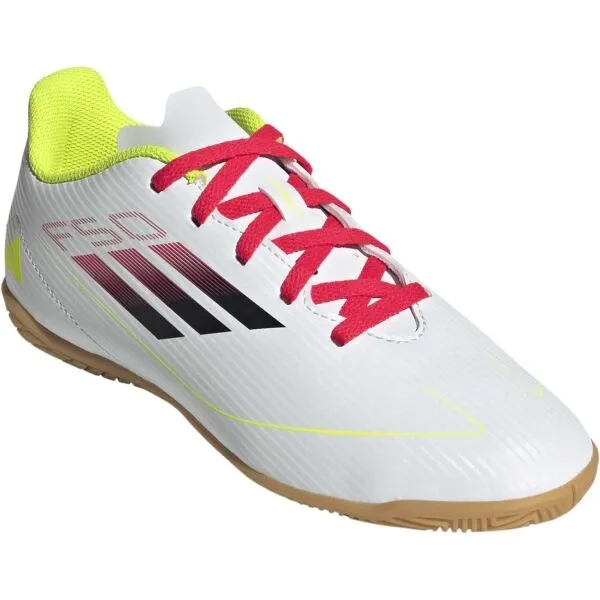 adidas F50 CLUB IN J Detská halová obuv, biela, veľkosť