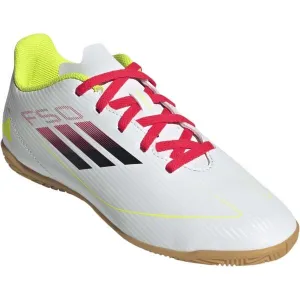adidas F50 CLUB IN J Detská halová obuv, biela, veľkosť