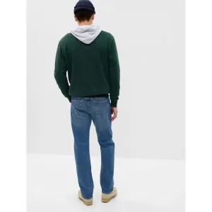 Modré pánske straight fit džínsy GAP