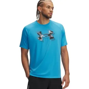 Under Armour TECH PRINT FILL Pánske tričko, modrá, veľkosť L