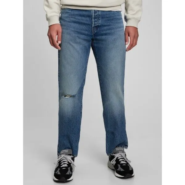GAP ORIGINAL FIT DESTROY Pánske džínsy, modrá, veľkosť