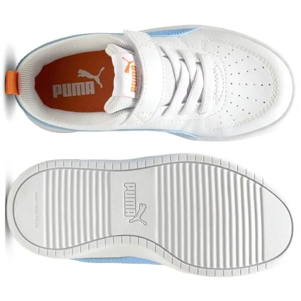 Puma RICKIE AC+PS Detská voľnočasová obuv, biela, veľkosť 33