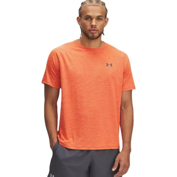 Under Armour TECH TEXTURED Pánske tričko, oranžová, veľkosť S