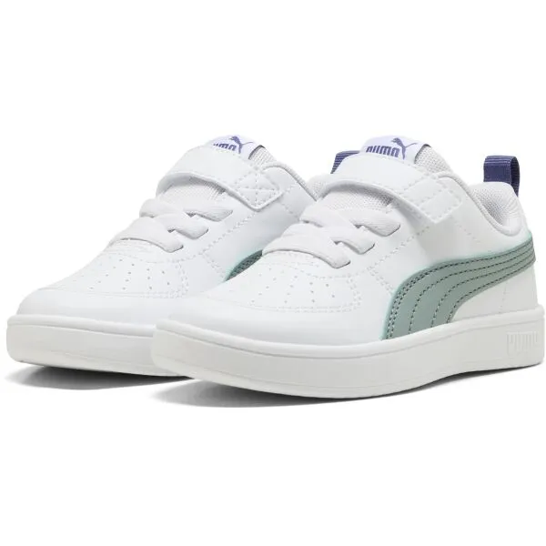 Puma RICKIE AC+PS Detská voľnočasová obuv, biela, veľkosť 32