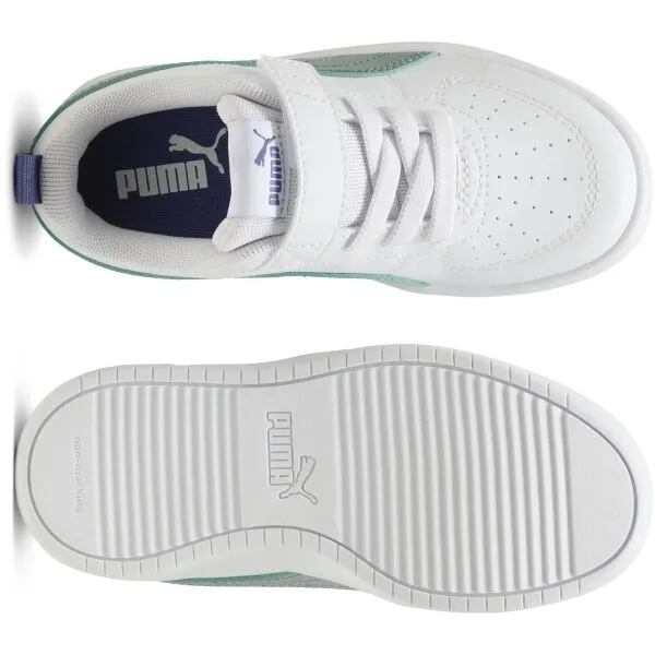 Puma RICKIE AC+PS Detská voľnočasová obuv, biela, veľkosť 32