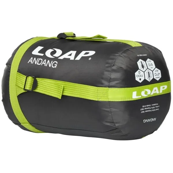 LOAP ANDANG Spací vak, čierna, veľkosť 220 cm - pravý zips