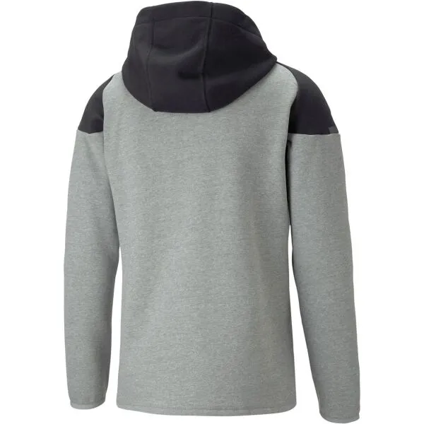 Puma TEAMCUP CASUALS HOODED JACKET Pánska športová bunda, tmavo sivá, veľkosť