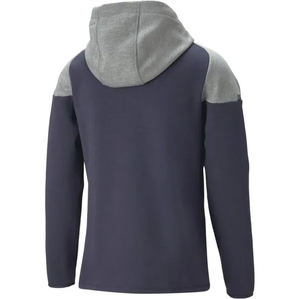 Puma TEAMCUP CASUALS HOODED JACKET Pánska športová bunda, tmavo modrá, veľkosť